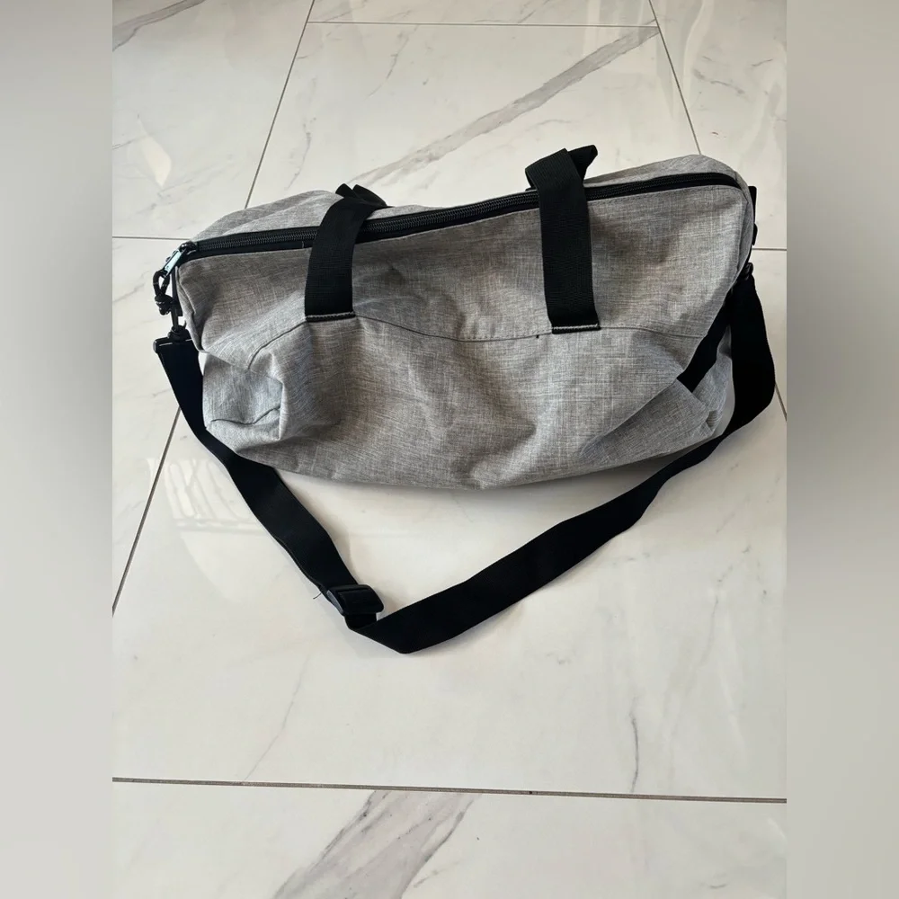 Champion Gray & Black Duffel Bag with Logo